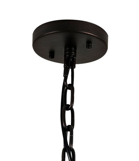 Burnaby Round Pendant/Semi Flush 10 Light Brown Oxide Large